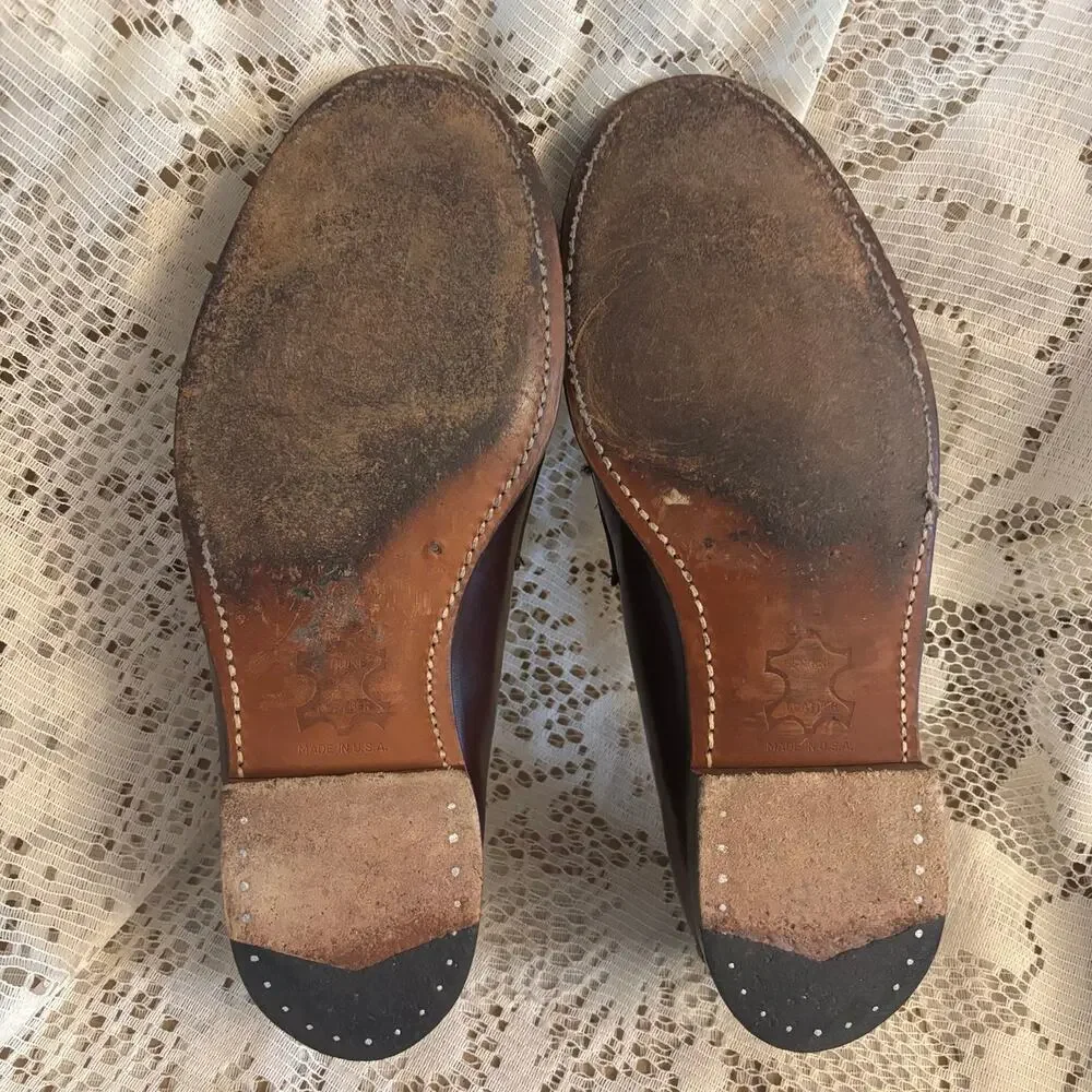 Cole Haan Men's US 11 Burgundy Pinch Tassel Loafers Shoes